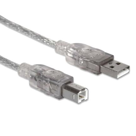 Manhattan USB 2.0 A-B High-Speed Cable 3m Silver