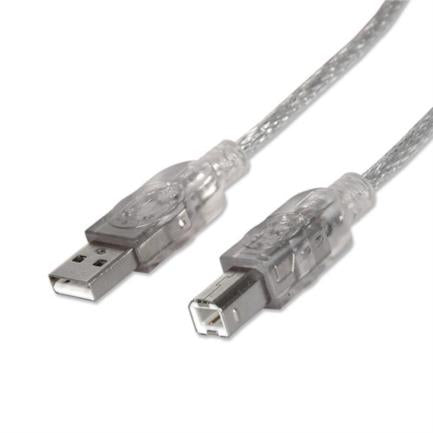 Manhattan USB 2.0 A-B High-Speed Cable 3m Silver