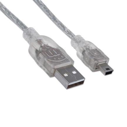 Manhattan High-Speed USB 2.0 Mini B to Mini B Cable 1.8m Silver