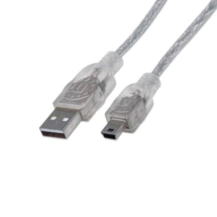 Manhattan High-Speed USB 2.0 Mini B to Mini B Cable 1.8m Silver