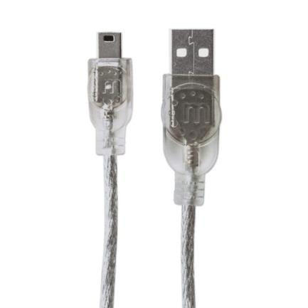 Manhattan High-Speed USB 2.0 Mini B to Mini B Cable 1.8m Silver
