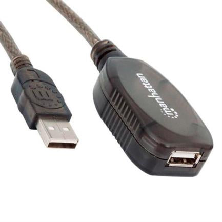 Manhattan USB 2.0 High-Speed Active Extension Cable 10m Black