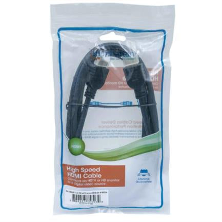 Manhattan High-Speed HDMI Cable with Ethernet Shielded 2m Black