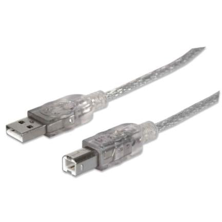 Manhattan Hi-Speed USB 2.0 Type-B Cable, 5m, Silver
