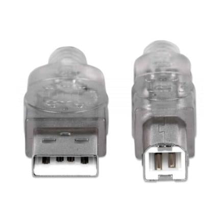 Manhattan Hi-Speed USB 2.0 Type-B Cable, 5m, Silver