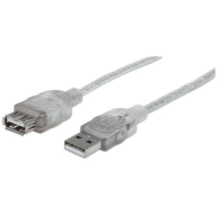 Manhattan USB A-B 2.0 High-Speed Extension Cable 4.5m Silver