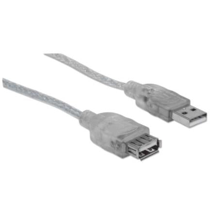 Manhattan USB A-B 2.0 High-Speed Extension Cable 4.5m Silver