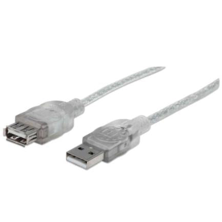 Manhattan USB-A 2.0 High-Speed Extension Cable 3m Silver