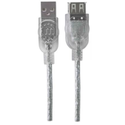 Manhattan USB-A 2.0 High-Speed Extension Cable 3m Silver