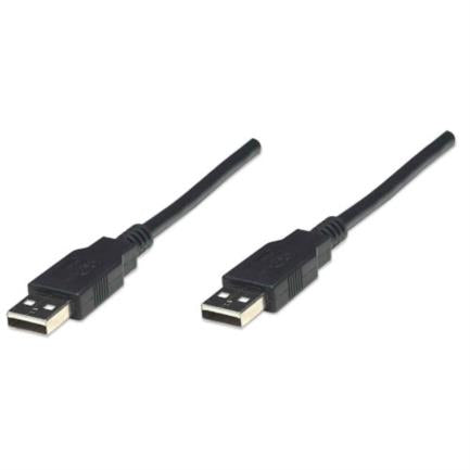 Manhattan USB-A 2.0 High-Speed Cable 1.8m Black