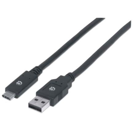 Manhattan USB A-C 3.1 Super Speed Cable 2m Black