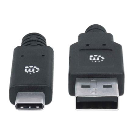 Manhattan USB A-C 3.1 Super Speed Cable 2m Black