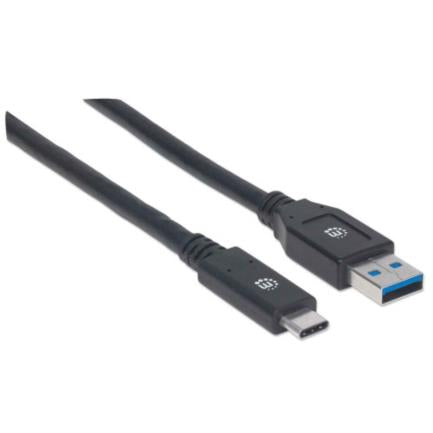 Manhattan USB A-C 3.1 SuperSpeed Cable 3m Black