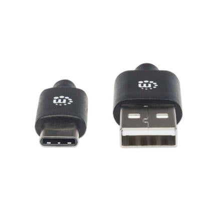 Manhattan USB A-C 2.0 High-Speed Cable 1m Black