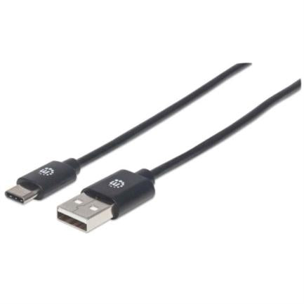 Manhattan USB A to C 2.0 High-Speed Cable 2m Black