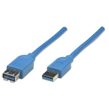 Manhattan USB-A 3.0 SuperSpeed Extension Cable 2m Blue