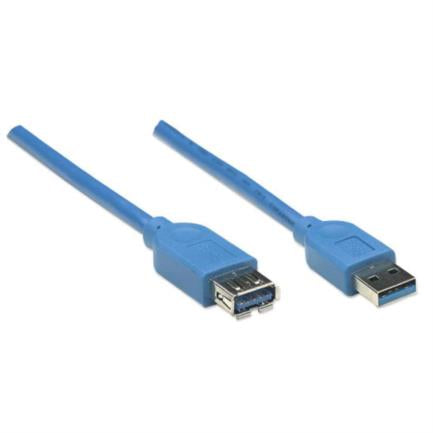Manhattan USB-A 3.0 SuperSpeed Extension Cable 2m Blue
