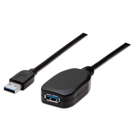 Manhattan USB-A 3.0 SuperSpeed Active Extension Cable, 5m, Black