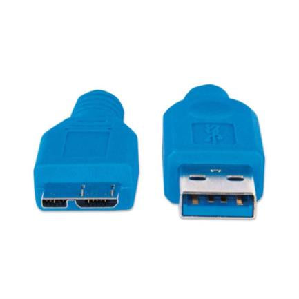 Manhattan USB Micro-B SuperSpeed 3.2 Gen1 Cable 2m Blue