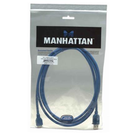 Manhattan USB Micro-B SuperSpeed 3.2 Gen1 Cable 2m Blue