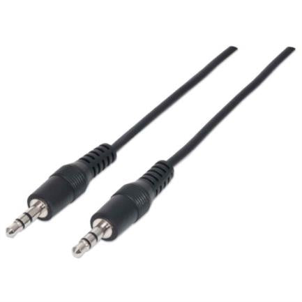 Manhattan 3.5mm M-M Stereo Audio Cable 1.8m Black