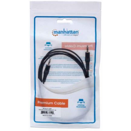 Manhattan 3.5mm M-M Stereo Audio Cable 1.8m Black