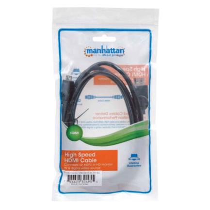 Manhattan Mini HDMI-M to HDMI M High-Speed Cable 1.8m Black