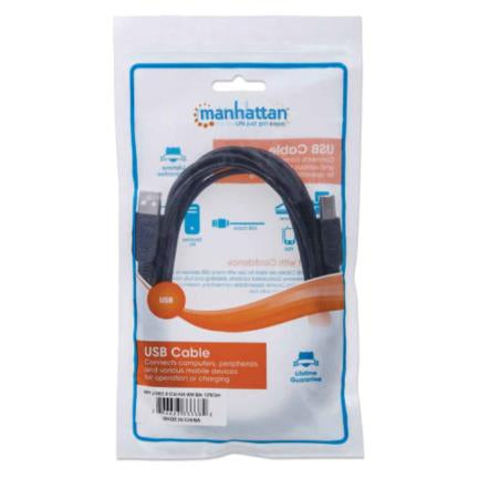 Manhattan USB 2.0 A-B High-Speed Cable 5m Black