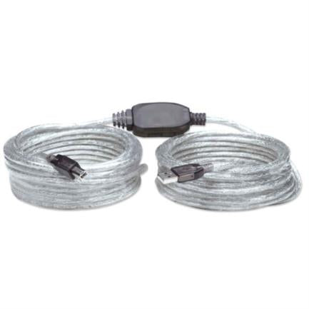 Manhattan 11m USB 2.0 A-B Active Extension Cable Silver