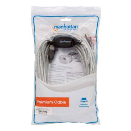 Manhattan 11m USB 2.0 A-B Active Extension Cable Silver
