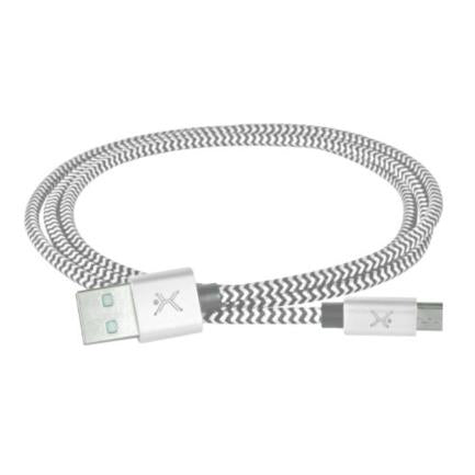 Perfect Choice USB Type A to Micro Braided Cable 1m Gray