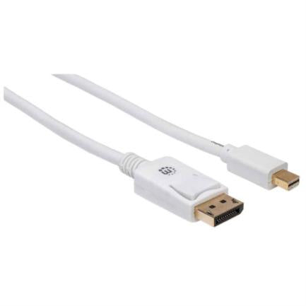 Manhattan Mini DisplayPort M-M Monitor Cable 2m White
