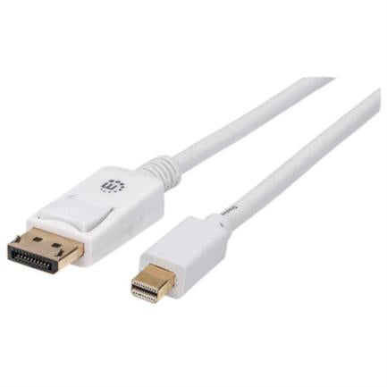 Manhattan Mini DisplayPort M-M Monitor Cable 2m White
