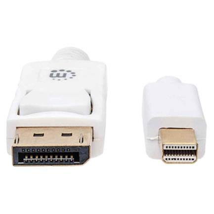 Manhattan Mini DisplayPort M-M Monitor Cable 2m White
