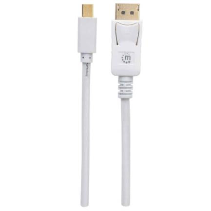 Manhattan Mini DisplayPort M-M Monitor Cable 2m White