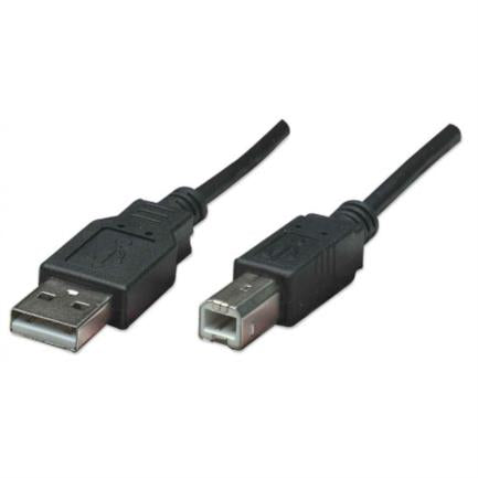 Manhattan USB-B 2.0 High-Speed Cable 0.5m Black
