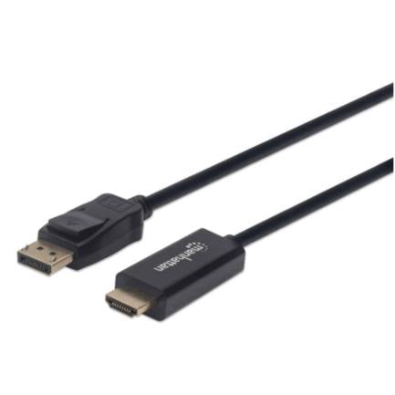 Manhattan DisplayPort-M to HDMI-M 4K Cable 1.8m Black