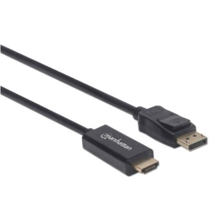 Manhattan DisplayPort-M to HDMI-M 4K Cable 1.8m Black