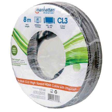 Manhattan HDMI M-M High-Speed Ethernet Cable 8m Black
