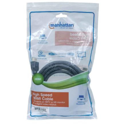 Manhattan HDMI M-M High-Speed Cable with Ethernet 5m Black