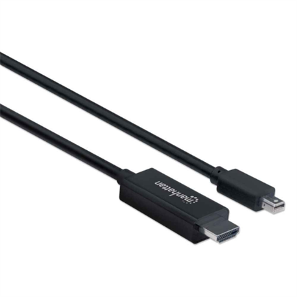 Manhattan Mini DisplayPort M-M 4K@60Hz Cable 1.8m Black
