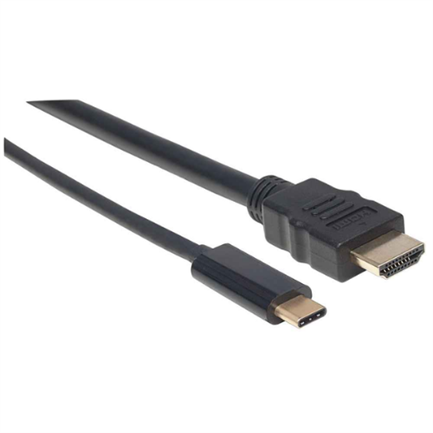 Manhattan USB-C to HDMI 4K Output Adapter Cable 1m Black