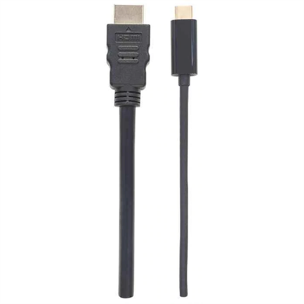 Manhattan USB-C to HDMI 4K Output Adapter Cable 1m Black