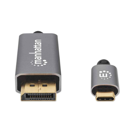 Manhattan USB-C to DisplayPort-M 8K@60Hz Adapter Cable 2m Black