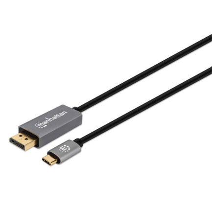 Manhattan USB-C to DisplayPort-M 8K@60Hz Adapter Cable 2m Black