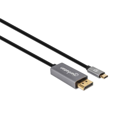 Manhattan USB-C to DisplayPort-M 8K@60Hz Adapter Cable 2m Black
