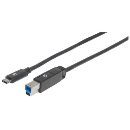 Manhattan USB-C 3.1 SuperSpeed Cable 2m Black