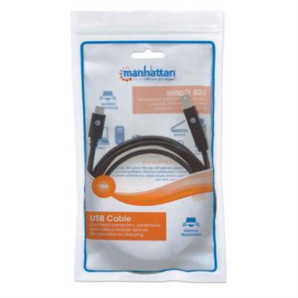 Manhattan USB-C 3.1 SuperSpeed Cable 2m Black