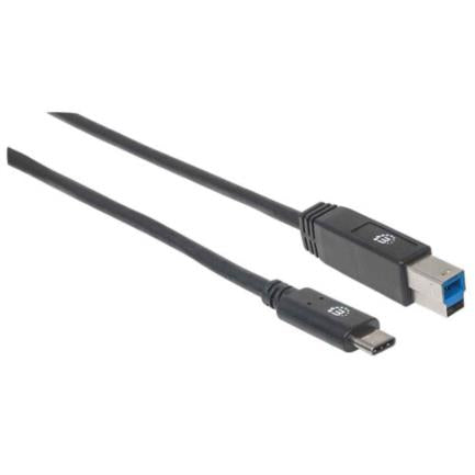 Manhattan USB-C 3.1 SuperSpeed Cable 2m Black