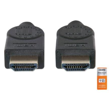 Manhattan Premium High-Speed HDMI Cable with Ethernet Channel 1m Black